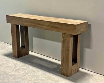 Organischer Massivholz-Beistelltisch | Moderne rustikale Möbel
