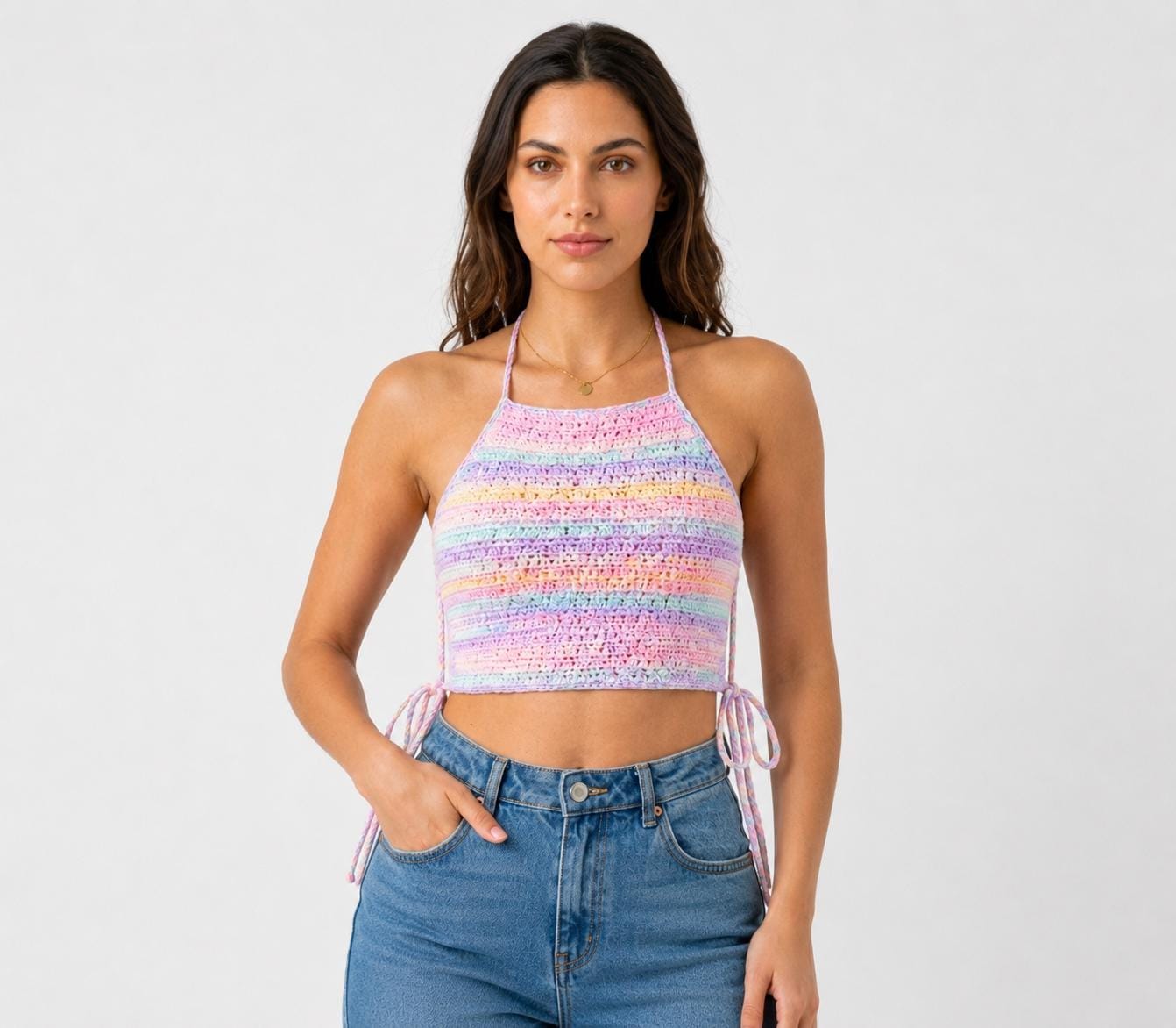 40 Crochet Halter Tops with Lace, Mesh, and Granny Squares 35 Easy crochet halter top summer tank tutorial beginner