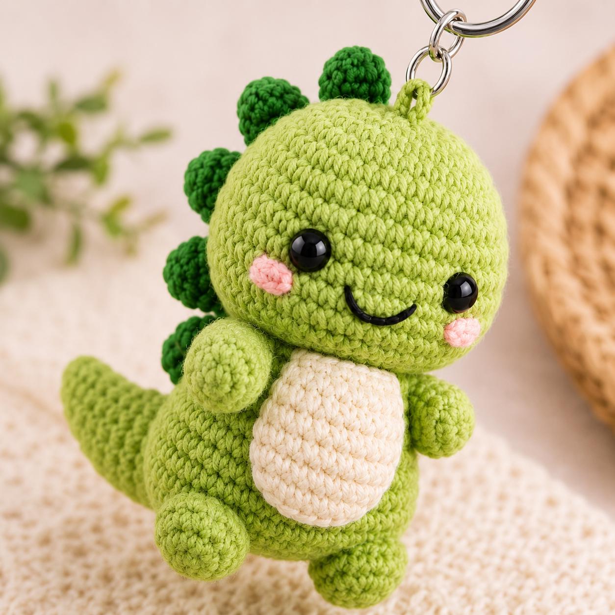 39 T-Rex Crochet Patterns: Unearth Your Creative Side with Dinosaur Designs 4 Tiny Rex Amigurumi Dinosaur Keychain Tutorial