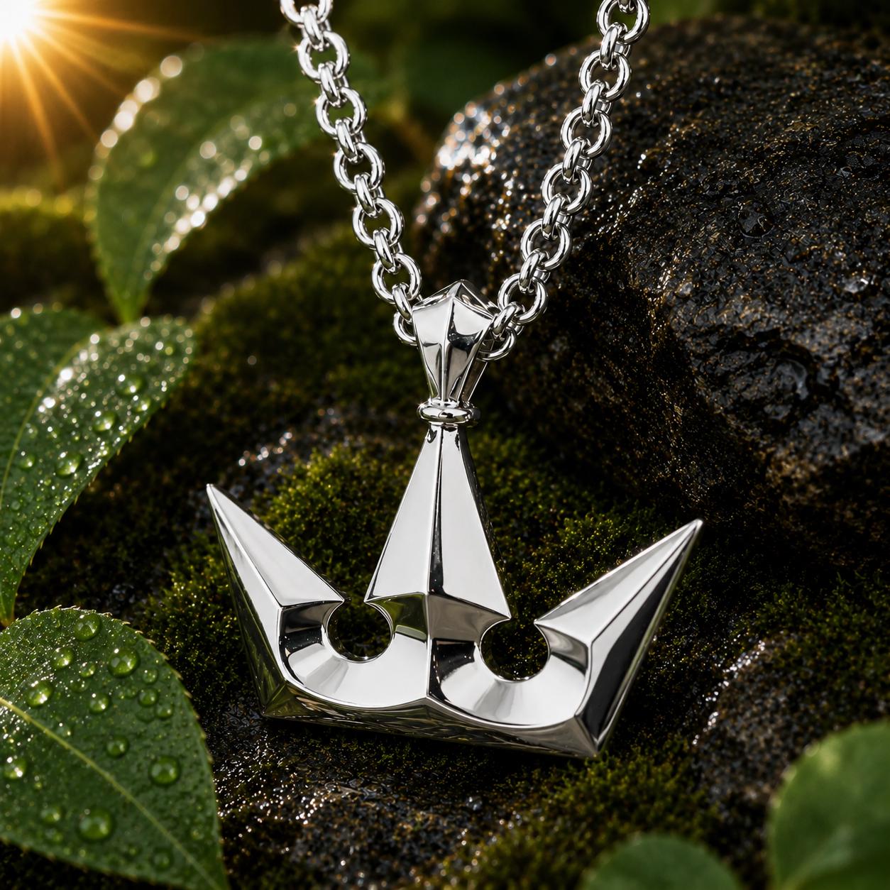 sterling silver sora crown necklace