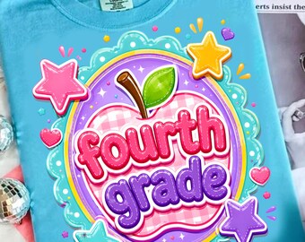 Pacote de PNGs de maçãs para professoras preppy, PNG de listras xadrez rosa, design para pré-escola ao quarto ano, PNG de volta às aulas, PNG de primeiro dia de aula