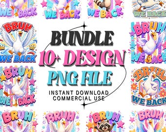 Bruh We Back Teacher PNG, Back To School, Goose Teacher PNG, Funny Teacher Sublimation Design, Back To School Teacher PNG, Teacher Humor Png
