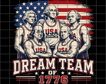 América Invicto PNG, Pais Fundadores Engraçados PNG, Pais da Declaração, Pais Fundadores dos EUA, Basquete Patriótico, Time dos Sonhos de 1776