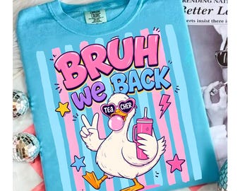 Bruh, volvemos, profesor PNG, regreso a clases, profesor ganso PNG, diseño divertido de sublimación para profesores, profesor de regreso a clases PNG, humor para profesores PNG