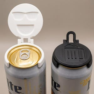 Tapa protectora para latas de cerveza y refrescos impresa en 3D / Diseño personalizado, ajuste universal.