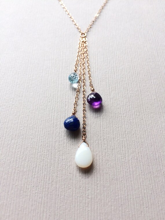 etsy mothers birthstone necklace
