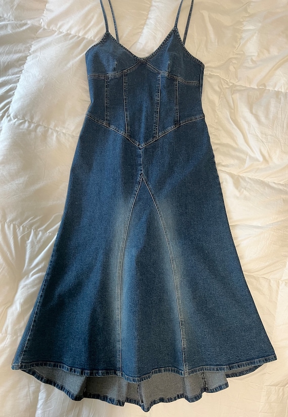 Vintage Blue Jeans Dress size 10 Moda Internationa