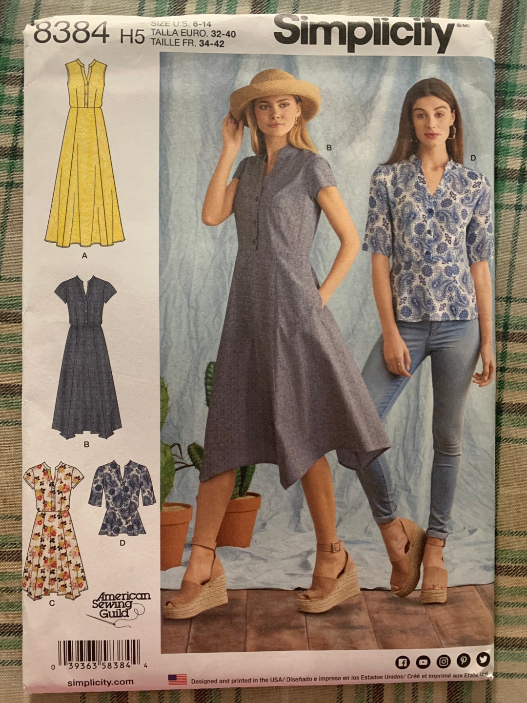 Simplicity Pattern 8384 Dress and Top Etsy