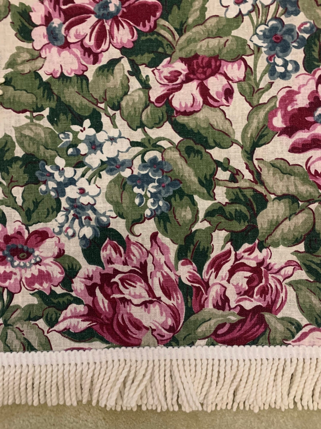 Vintage Shabby Chic Valance Curtains Fabric 4 Panels - Etsy