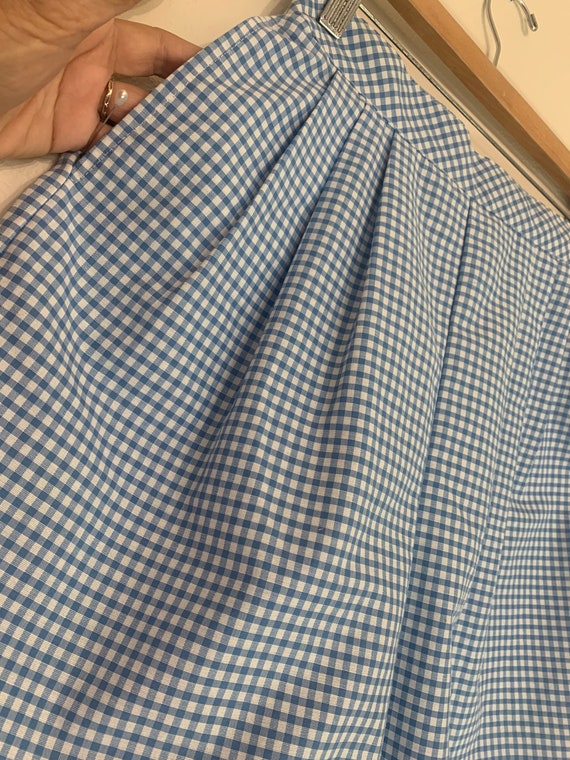 Vintage blue gingham check shorts