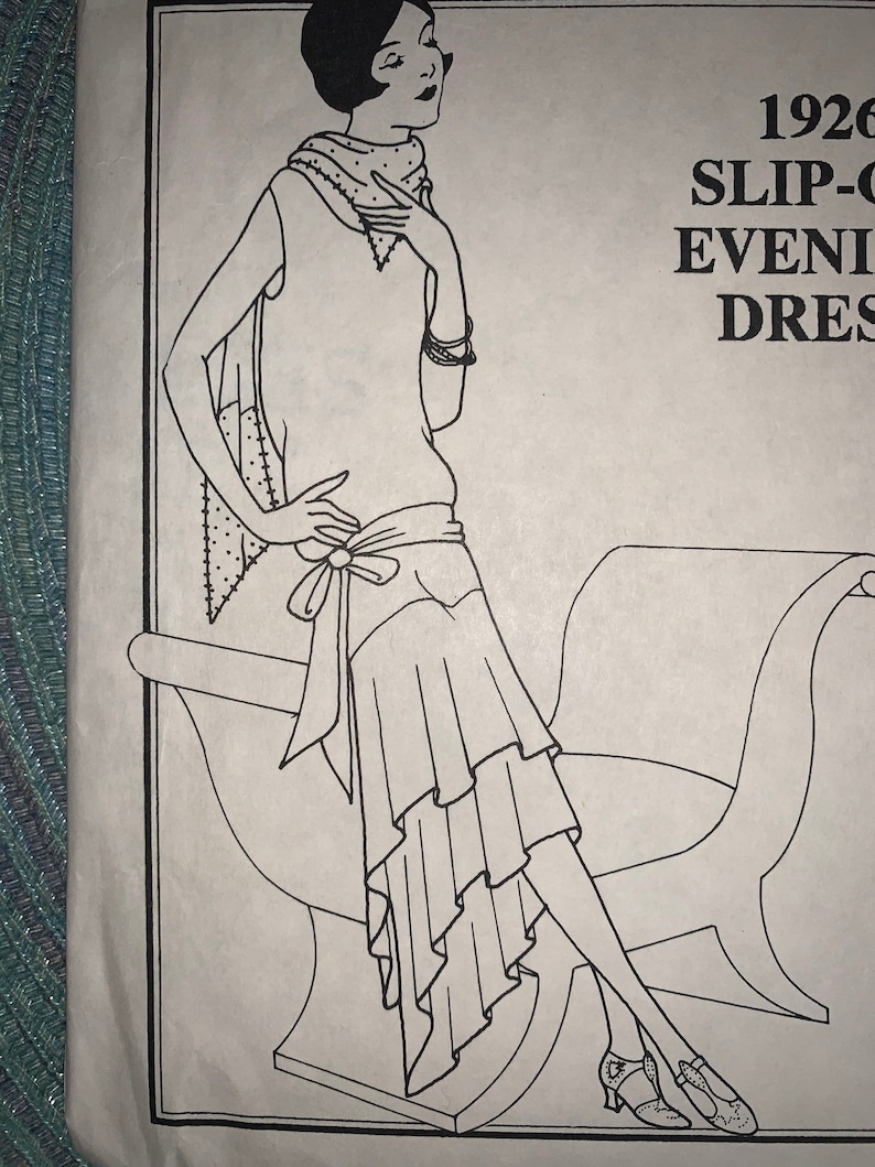 Past Patterns 503 1926 slip-on evening dress flappers roaring 20s