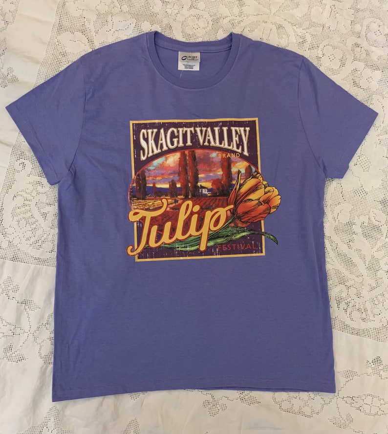Skagit Valley Tulip Festival purple T-shirt flower fields
