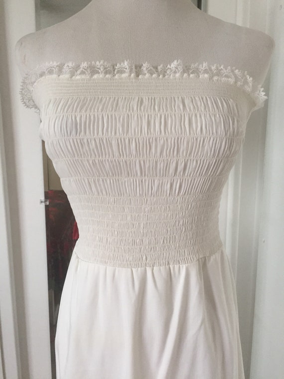 Vintage bandolier slip dress white cotton dead sto