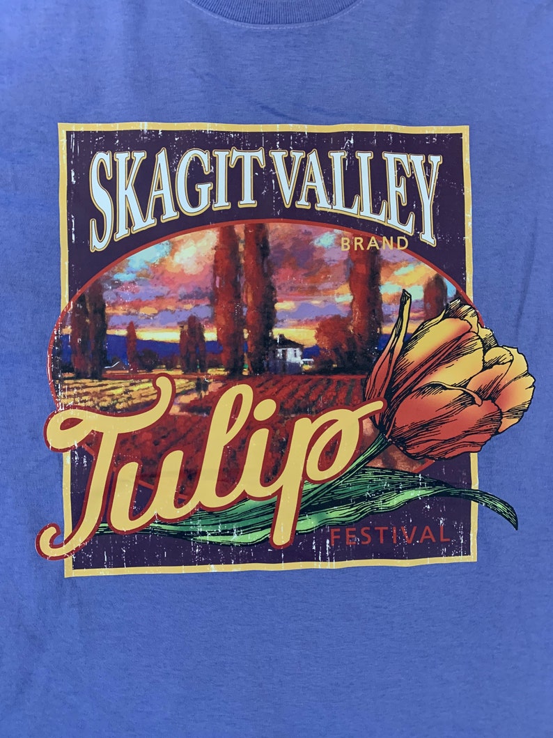 Skagit Valley Tulip Festival purple T-shirt flower fields