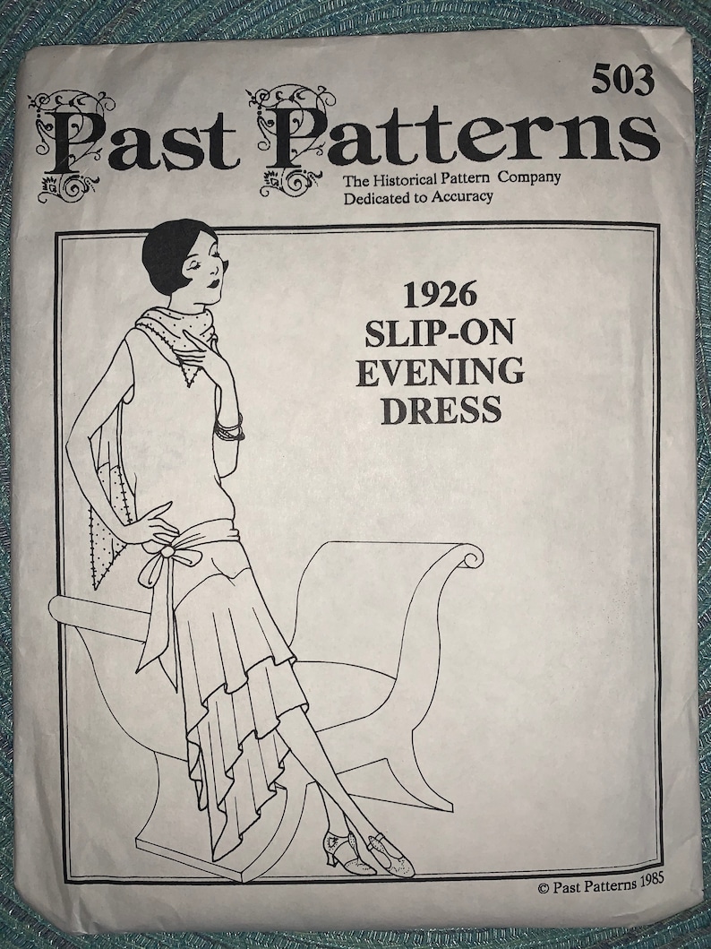 Past Patterns 503 1926 slip-on evening dress flappers roaring 20s