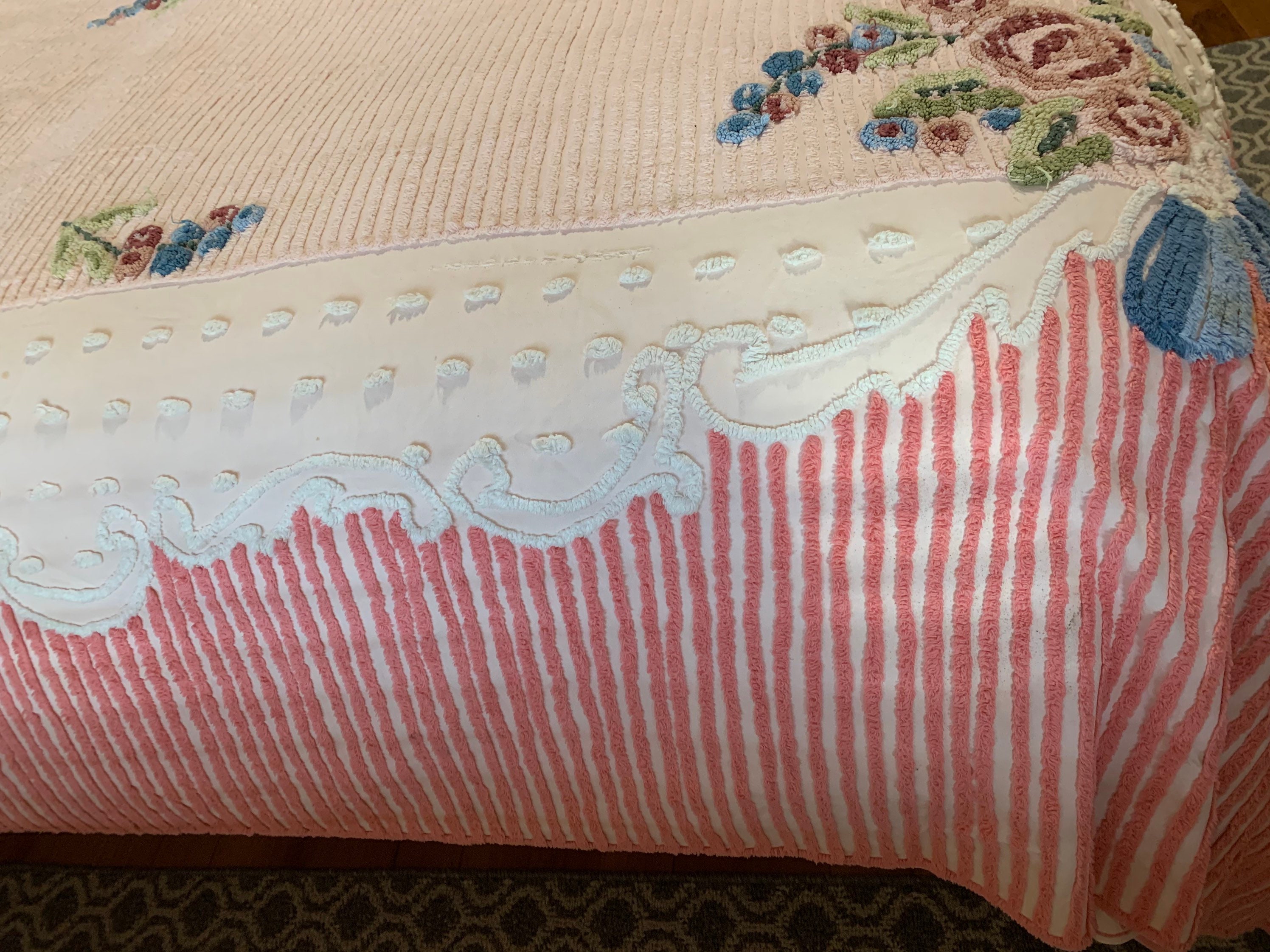 Chenille Bedspread Cutter Fabric Beautiful Blush Rose Pink Etsy Australia