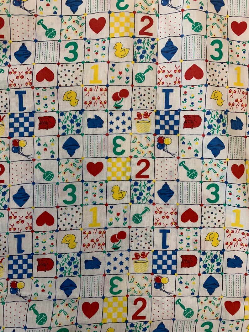 Cotton fabric ABCs quilting juvenile Quantity limited 123 Recommended