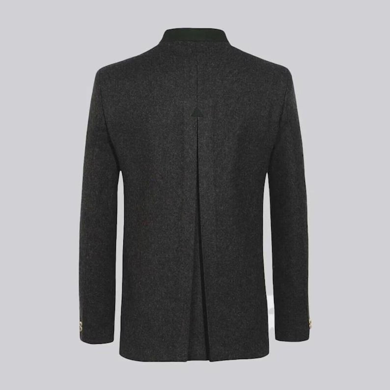 Bavarian Trachten Jacket Men Traditional German Wool Coat Oktoberfest Outfit Alpine Hunting Blazer Vintage Style image 3