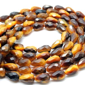 Teardrop beads,faceted beads,tiger eye beads,gemstone beads,drop beads,faceted drop stone beads,natural beads,AA Quality - 16" Strand