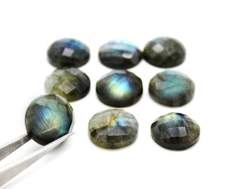 Custom size Labradorite,labradorite cabochon,faceted cabochon,calibrated gemstone cabochons,checkercut cabochons - AA Quality