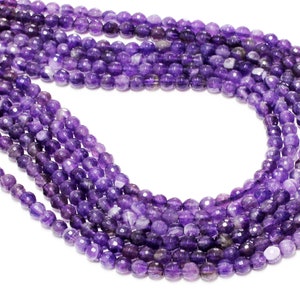 Semiprecious beads,amethyst beads,round beads,faceted beads,loose beads,jewelry beads,jewelry supplies - 16&quot; Full Strand