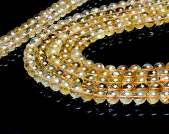 AA grade Citrine round beads,smooth beads,ball beads,semiprecious beads,November birthstone beads,gemstone beads sale - 16" Full Strand