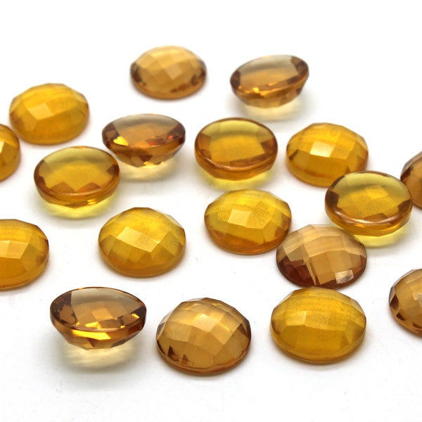 10mm Citrine round cabochons,gemstone cabochon,wholesale gemstones,diy,faceted cabochons,Citrine gem,quartz stones - AA Quality - 1 Stone