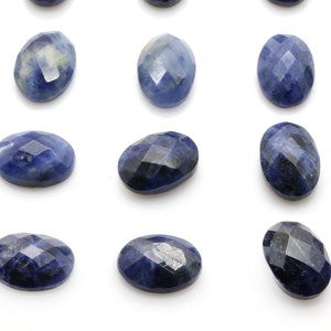Oval Sodalith AA Qualität Cabochon,facettierten Cabochon,Edelstein Checkercut Cabochons,Schmuckherstellung Cabochons Großhandel - AA Qualität