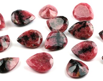 Pear stone,rhodonite stone,rhodonite gemstone,gemstone teardrop,teardrop jewelry,pink gemstone,loose stones semiprecious - AA Quality