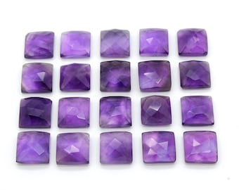 Square AA Amethyst,amethyst gemstone,loose stones,square cabochons,square gemstones,square amethyst,8x8mm,jewelry making - 1 stone