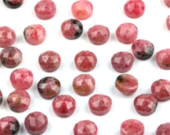 Pink cabochon,Rhodonite cabochon,semiprecious cabochons,calibrated cabochons,natural rhodonite,pink stone,gemstone cabochons - AA Quality