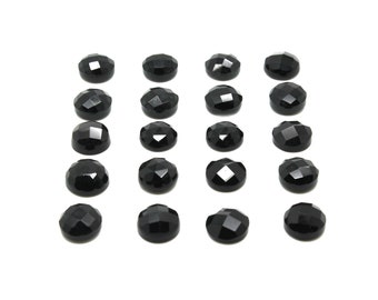 Onyx cabochons, gefacetteerde cabochons, edelsteen cabochons, halfedelstenen cabochons, zwarte onyx, zwarte cabochons, ronde cabochons, AA-kwaliteit