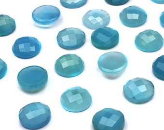 Small blue chalcedony,chalcedony cabochons,unique stone for rings,diy rings,diy cabochons,faceted cabochons,gemstone cabochons - AA Quality