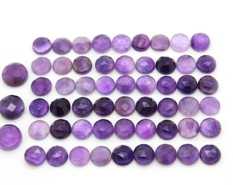 AA Amethyst gemstone,faceted gemstone,round gemstone,round stone,8mm stone,purple gemstone,jewelry supplies - 1 Stone
