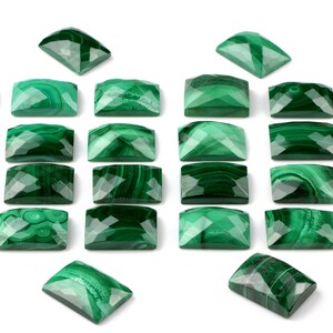 AA malachite cabochon,faceted cabochon,gemstone cabochon,semiprecious cabochon,green malachite,natural malachite, loose stones - AA Quality