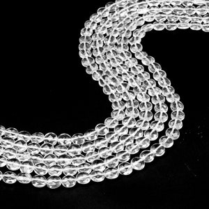 Quartz beads,coin beads,crystal beads,faceted coin beads,faceted beads,gemstone beads,clear beads,wholesale beads  - 16&quot; Strand