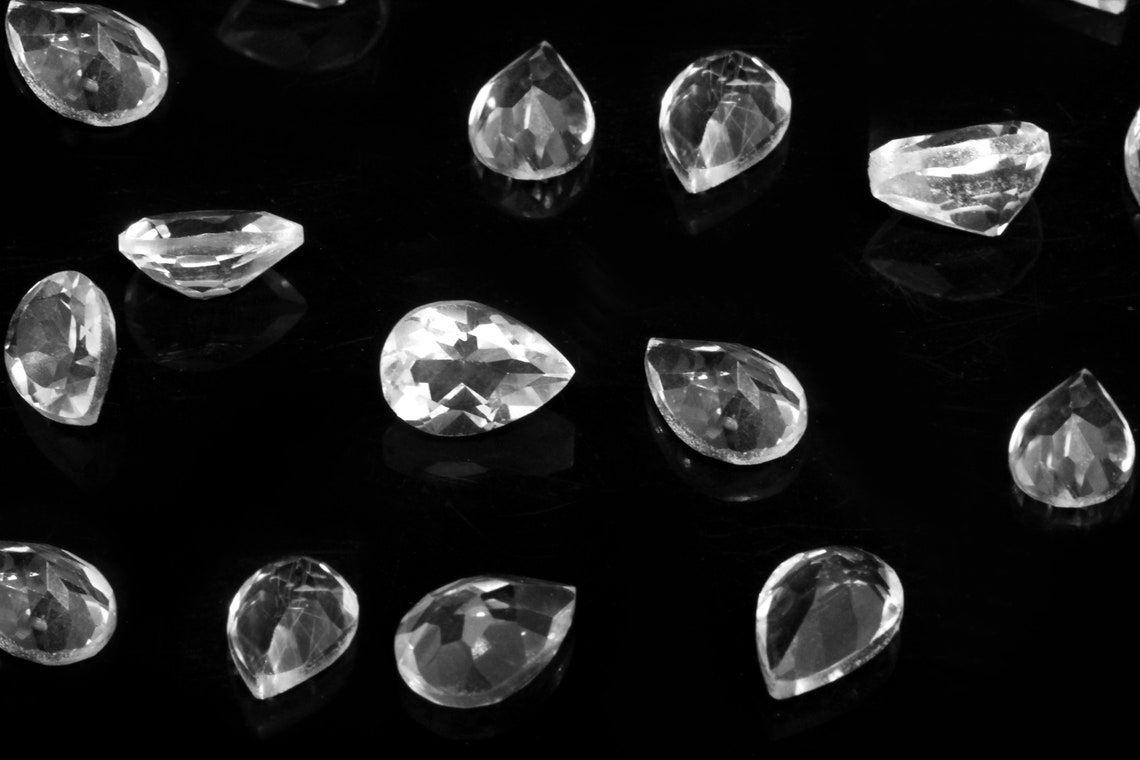 Large Teardrop Quartz,faceted Quartz,loose Gemstones,crystal Quartz ...