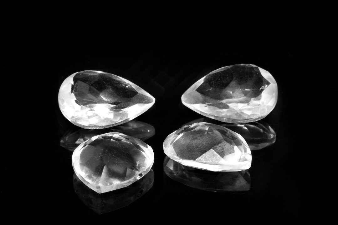 Large Teardrop Quartz,faceted Quartz,loose Gemstones,crystal Quartz ...