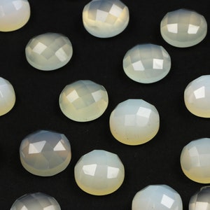 Faceted cabochon,white stone,onyx cabochon,white onyx gemstone,gemstone cabochons,loose stones,semiprecious beads - AA Quality