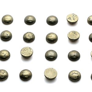 CLEARANCE SALE - Natural Pyrite Cabochon,cabochons sale,round cabochon,gray pyrite gemstone,gemstone cabochons,custom size 10mm,16mm cab