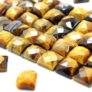 Square cabochons,square tiger eye,square gemstones,jewelry making supplies,jewelry wholesale,cabochons wholesale - AA Quality