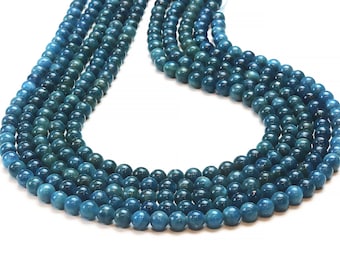 Stunning apatite beads,round beads,semiprecious beads,craft supplies beads,diy jewelry,gemstone beads,wholesale beads - 16" Strand