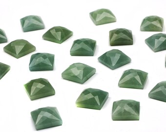cabochon aigue-marine opaque,cabochon carré,pierre de naissance de mars,pierre d'énergie,pierre de santé,pierre d'amitié,pierre aigue-marine - Qualité AA