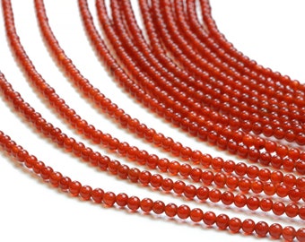 Round carnelian beads,natural beads,gemstone beads,smooth beads,ball beads,red beads,jewelry making beads,jewelry supplies,diy beads AA