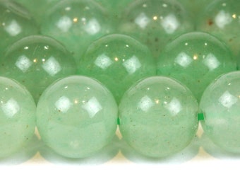 Green Aventurine Beads,gemstone beads,round beads,10mm beads,birthstone beads,natural stone beads AA - 16" Full Strand