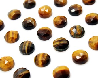 Tigerauge Cabochons,Tigerauge Edelstein,facettierte Cabochons,Edelstein Cabochons,Unikat Cabochons,Bastelbedarf Cabochons - AA Grade - 1 Stk