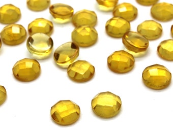 Citrine cabochon,round cabochon,round citrine,8mm citrine,gemstone cabochon,semiprecious citrine,loose gemstones - AA Quality - 1 Stone