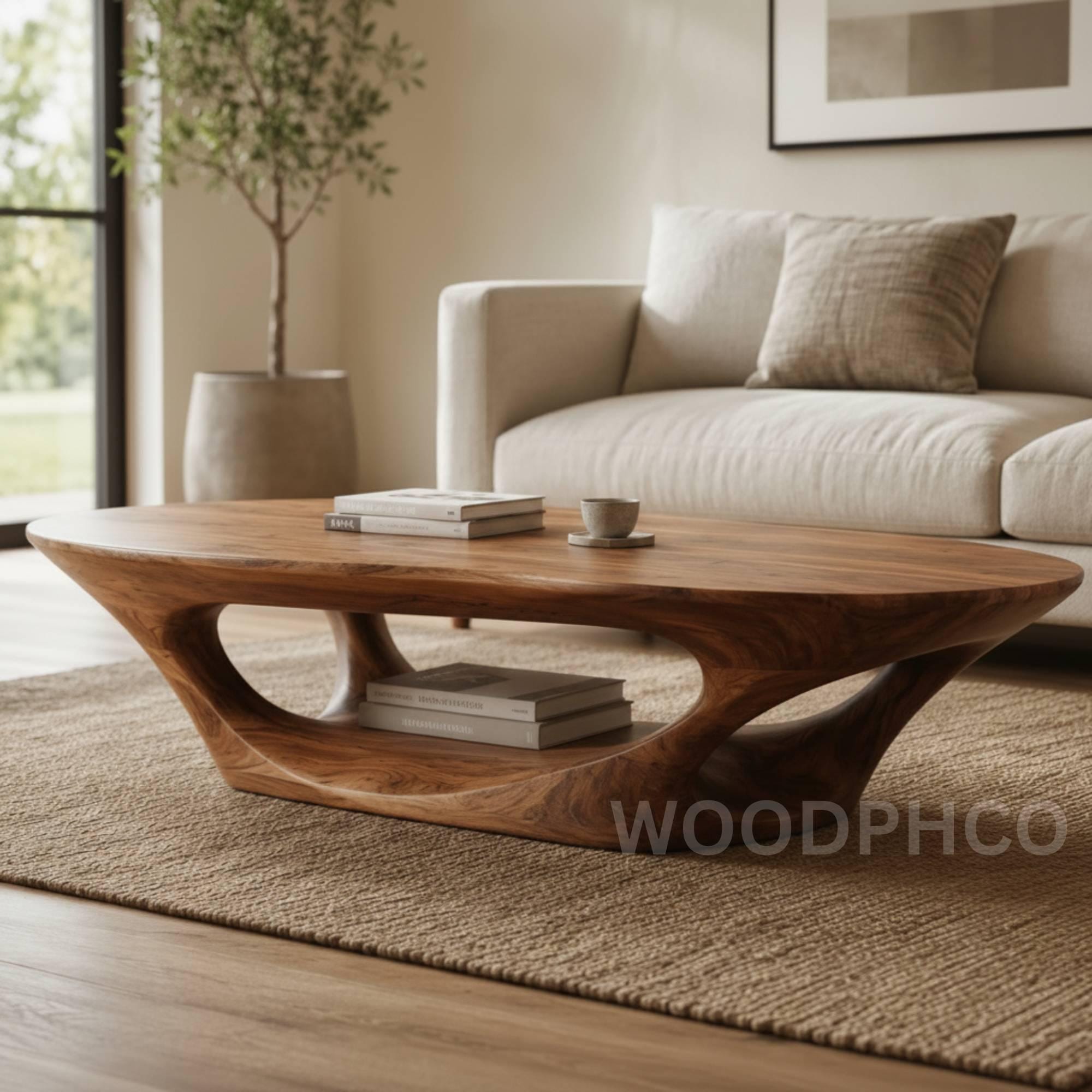 Organic low coffee table - Etsy 日本
