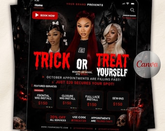 October Bookings Available Flyer, Halloween Bookings October Books Open October Book Now October Calendar Hair Lash Nails Braids Wigs Makeup