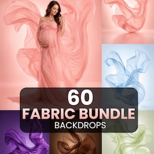 Vliegende stof achtergronden bundel 60 moederschap fotografie achtergronden vloeiende chiffon stoffen pastelkleuren studio-achtergronden voor minisessies